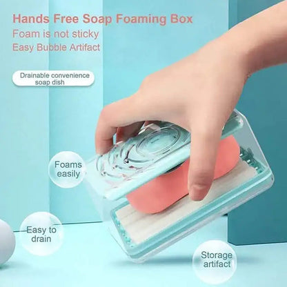 MAPPERZ Soap Dish with Drain Multifunctional Soap Dish Soap Cleaning Storage Foaming Box for Home Bathroom Kitchen Keep Soap Dry& Easy to Clean