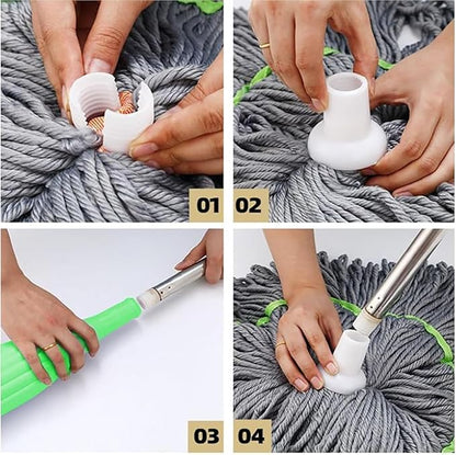 Microfiber Green Mop Wet and Dry for Bathroom, Office, Home Use
