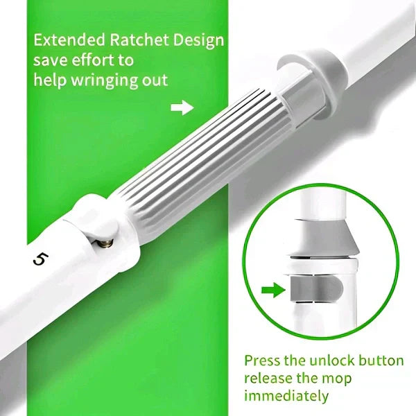 Microfiber Green Mop Wet and Dry for Bathroom, Office, Home Use